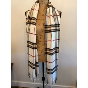 Cashmink by V. Fraas Plaid Scarf